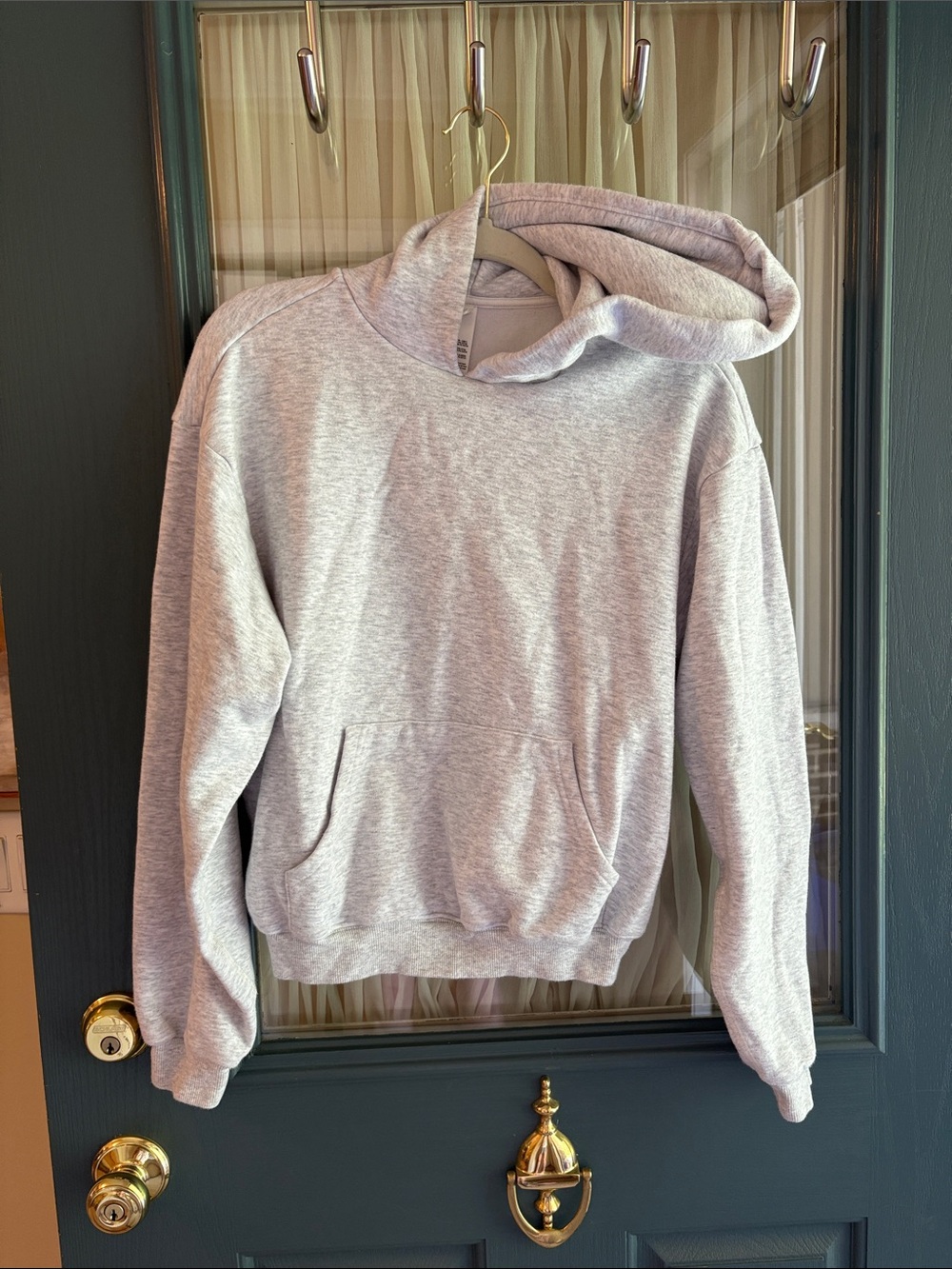 SKIMS Heather Gray Pullover Hoodie